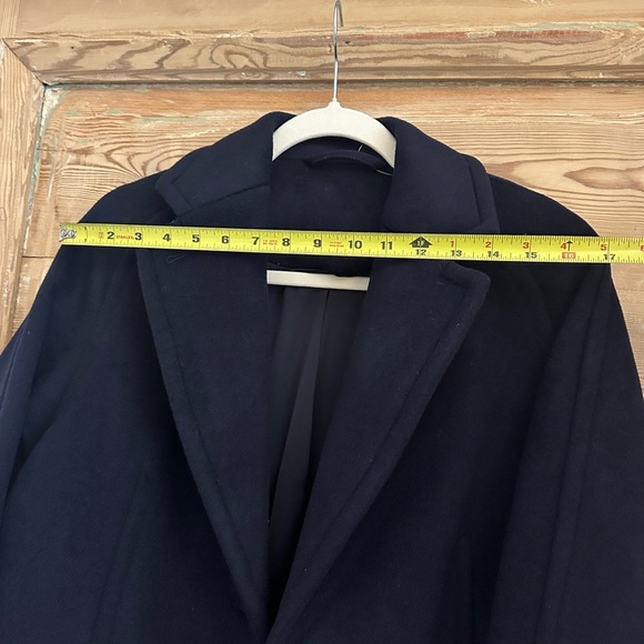 Tory Burch Navy Double Faced Wool Overcoat - Picture 4 of 16